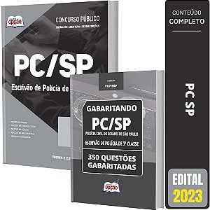 Kit Apostila Concurso PC SP 2023 - Escrivão + Questões