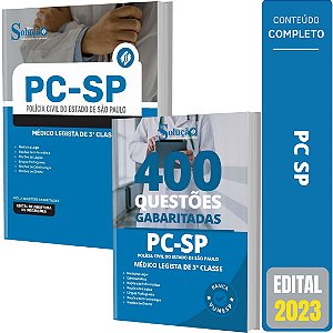 Kit Apostila PC SP 2023 - Médico Legista de 3ª Classe + Testes