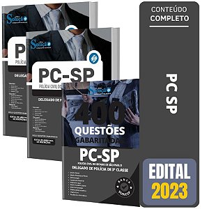 Kit Apostila Concurso PC SP 2023 - Delegado de Polícia + Testes