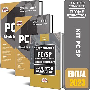 Kit Apostila PC SP - Delegado de Polícia + Caderno de Testes