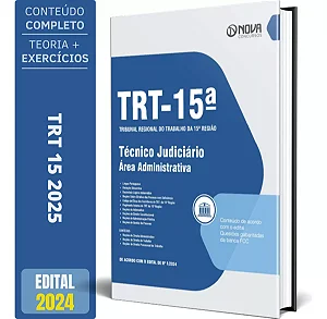 Apostila TRT SP 15ª Região 2025 - Técnico Judiciário - Área Administrativa