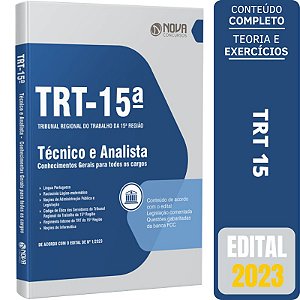 Apostila TRT 15 2023 Técnico e Analista Conhecimentos Gerais