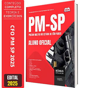 Apostila CFO PM SP 2025 - Aluno Oficial Polícia Militar de São Paulo - Oficiais Barro Branco