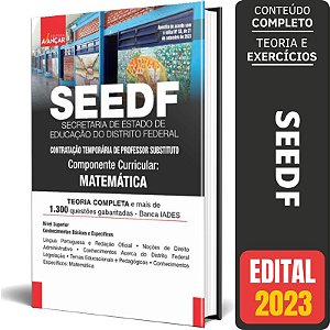 Apostila Seedf 2023 - Professor Temporário - Matemática - SEE DF