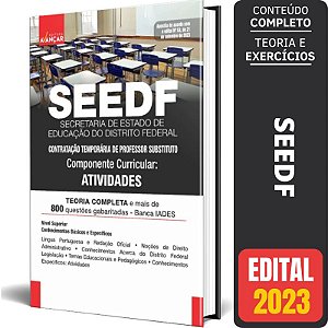 Apostila Concurso Seedf 2023 - Professor Temporário Atividades - SEE DF