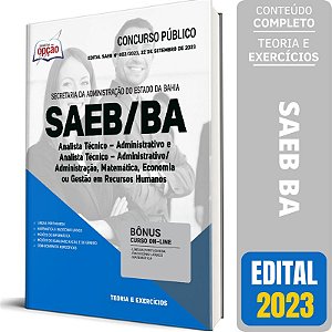 Apostila Concurso SAEB BA 2023 - Analista Técnico Administrativo