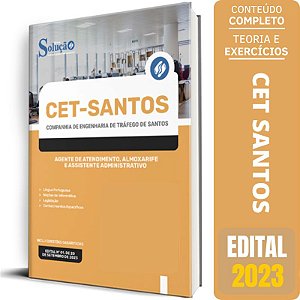 Apostila CET Santos SP 2023 - Agente de Atendimento Almoxarife