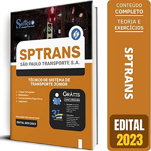 Apostila Sptrans 2024 - Técnico De Sistema De Transporte Junior