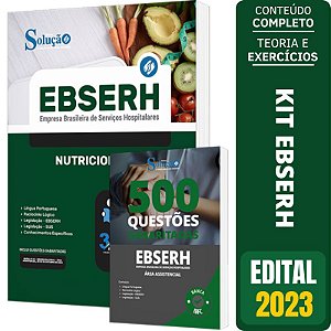 Kit Apostila Ebserh 2023 - Nutricionista + Caderno De Questões