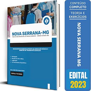 Apostila Nova Serrana MG 2023 - Monitor de Transporte Escolar