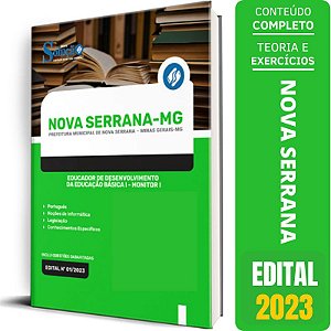 Apostila Prefeitura de Nova Serrana MG 2023 - Educador de Desenvolvimento da Educação Básica I - Monitor I