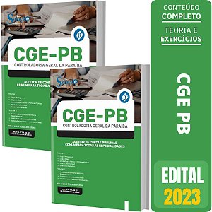 Apostila CGE-PB 2023 - Auditor - Comum para Todas as Especialidades