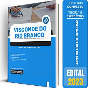 Apostila Prefeitura Visconde do Rio Branco MG 2023 - Auxiliar Administrativo