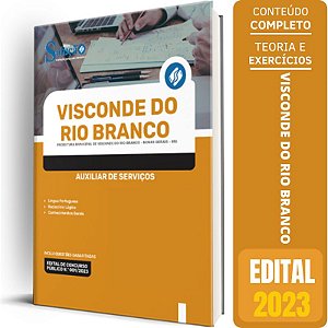 Apostila Prefeitura de Visconde do Rio Branco MG 2023 - Auxiliar de Serviços