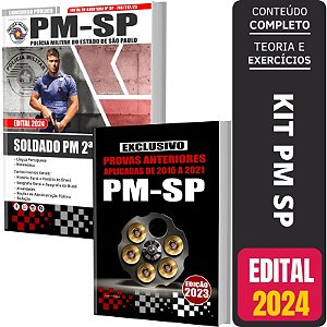 Kit Apostila Soldado Concurso Pm Sp + Caderno De Provas