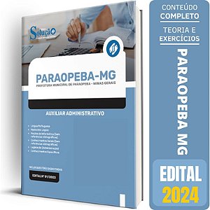 Apostila Prefeitura de Paraopeba MG 2024 - Auxiliar Administrativo