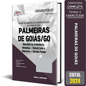 Apostila Prefeitura de Palmeiras de Goiás GO 2024 - Motorista