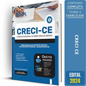 Apostila CRECI CE 2024 - Profissional de Suporte Técnico - PST / Serviços Técnico Administrativo