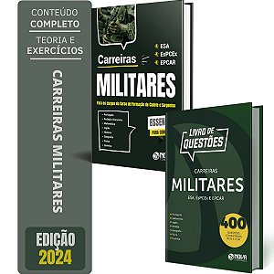 Kit Apostila Carreiras Militares 2024 + Caderno de Testes