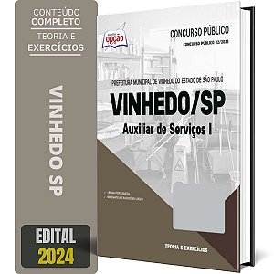 Apostila Prefeitura de Vinhedo SP 2024 - Auxiliar de Serviços1
