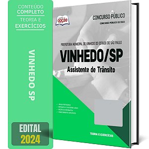 Apostila Prefeitura de Vinhedo SP 2024 - Assistente de Trânsito