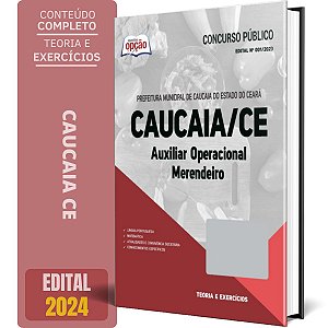 Apostila Prefeitura de Caucaia CE 2024 - Auxiliar Operacional - Merendeiro