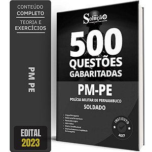 Caderno de Testes PM PE 2024 - Soldado