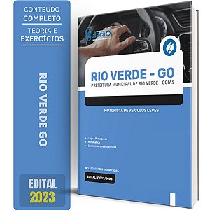 Apostila Prefeitura de Rio Verde GO 2024 - Motorista de Veículos Leves