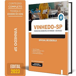 Apostila Prefeitura de Vinhedo - SP 2024 - Oficial de Escola