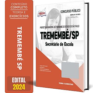 Apostila Prefeitura de Tremembé SP 2024 - Secretário de Escola