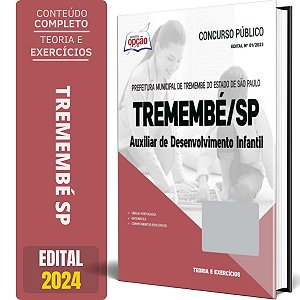 Apostila Prefeitura de Tremembé SP 2024 - Auxiliar de Desenvolvimento Infantil