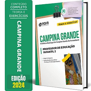 Apostila Prefeitura de Campina Grande PB 2024 - Professor de Educação Infantil