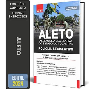 Apostila ALETO 2024 - Policial Legislativo - Assembleia Legislativa de Tocantins - ALE TO