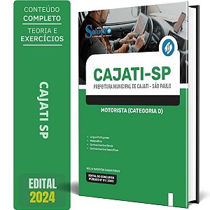 Apostila Prefeitura de Cajati SP 2024 - Motorista (Categoria D)
