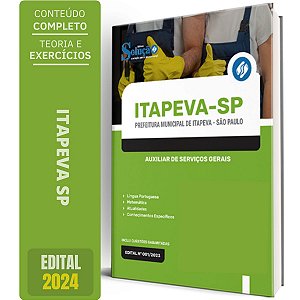 Apostila Prefeitura de Itapeva SP 2024 - Auxiliar de Serviços Gerais