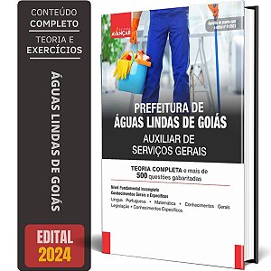 Apostila Águas Lindas De Goiás 2024 - Auxiliar De Serviços Gerais