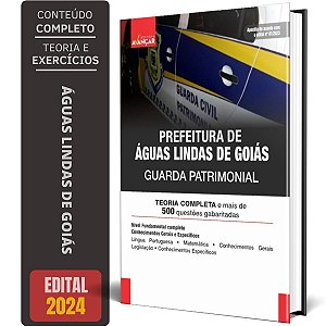 Apostila Águas Lindas De Goiás 2024 - Guarda Patrimonial