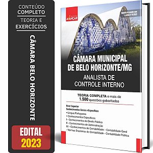 Apostila Câmara De Belo Horizonte Mg 2024 - Analista De Controle