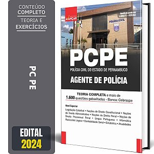 Apostila Policia Civil De Pernambuco 2024 - Agente De Polícia
