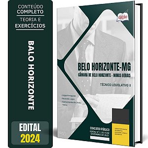 Apostila Câmara de Belo Horizonte MG 2024 - Técnico Legislativo II