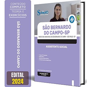 Apostila Prefeitura de São Bernardo do Campo SP 2024 - Assistente Social