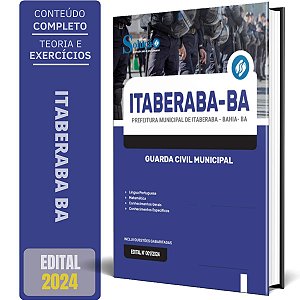 Apostila Prefeitura de Itaberaba BA 2024 - Guarda Civil Municipal - GCM Itaberaba