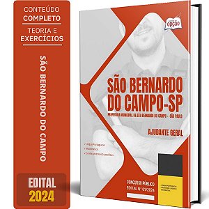 Apostila Prefeitura de São Bernardo do Campo SP 2024 - Ajudante Geral