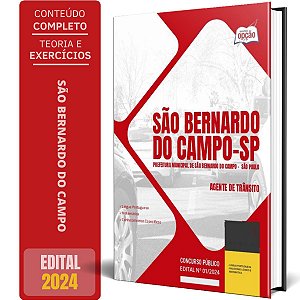 Apostila Prefeitura de São Bernardo do Campo SP 2024 - Agente de Trânsito