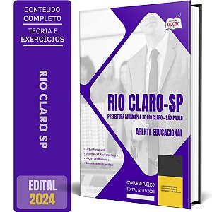 Apostila Prefeitura de Rio Claro SP 2024 - Agente Educacional