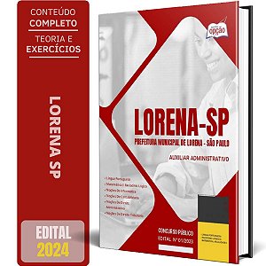 Apostila Prefeitura de Lorena SP 2024 - Auxiliar Administrativo