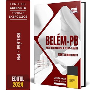 Apostila Prefeitura de Belém PB 2024 - Agente Administrativo