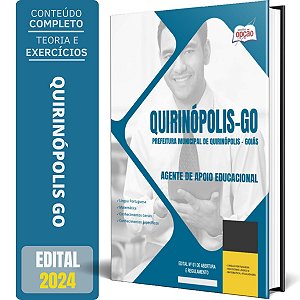 Apostila Prefeitura de Quirinópolis GO 2024 - Agente de Apoio Educacional