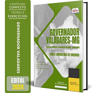 Apostila Prefeitura de Governador Valadares MG 2024 - Agente Comunitário de Endemias