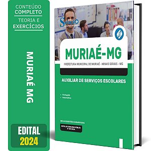 Apostila Prefeitura de Muriaé MG 2024 - Auxiliar de Serviços Escolares